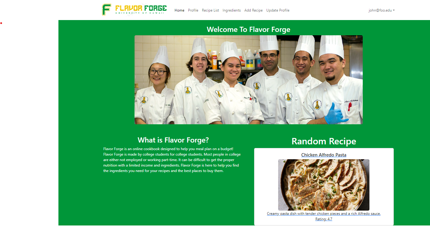 Flavor Forge Homepage